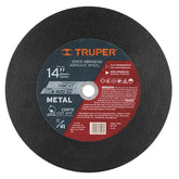 Disco e corte 14" para metal centro plano premium abrasivo truper